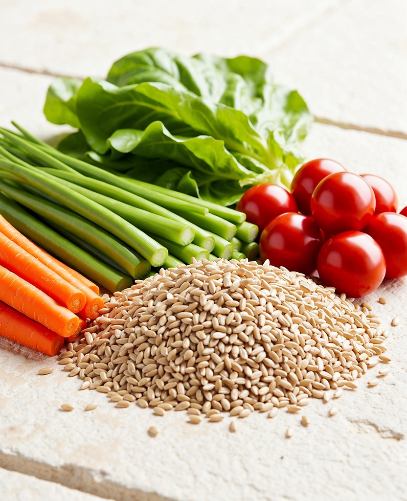 Fräscha råvaror för balanserad kost